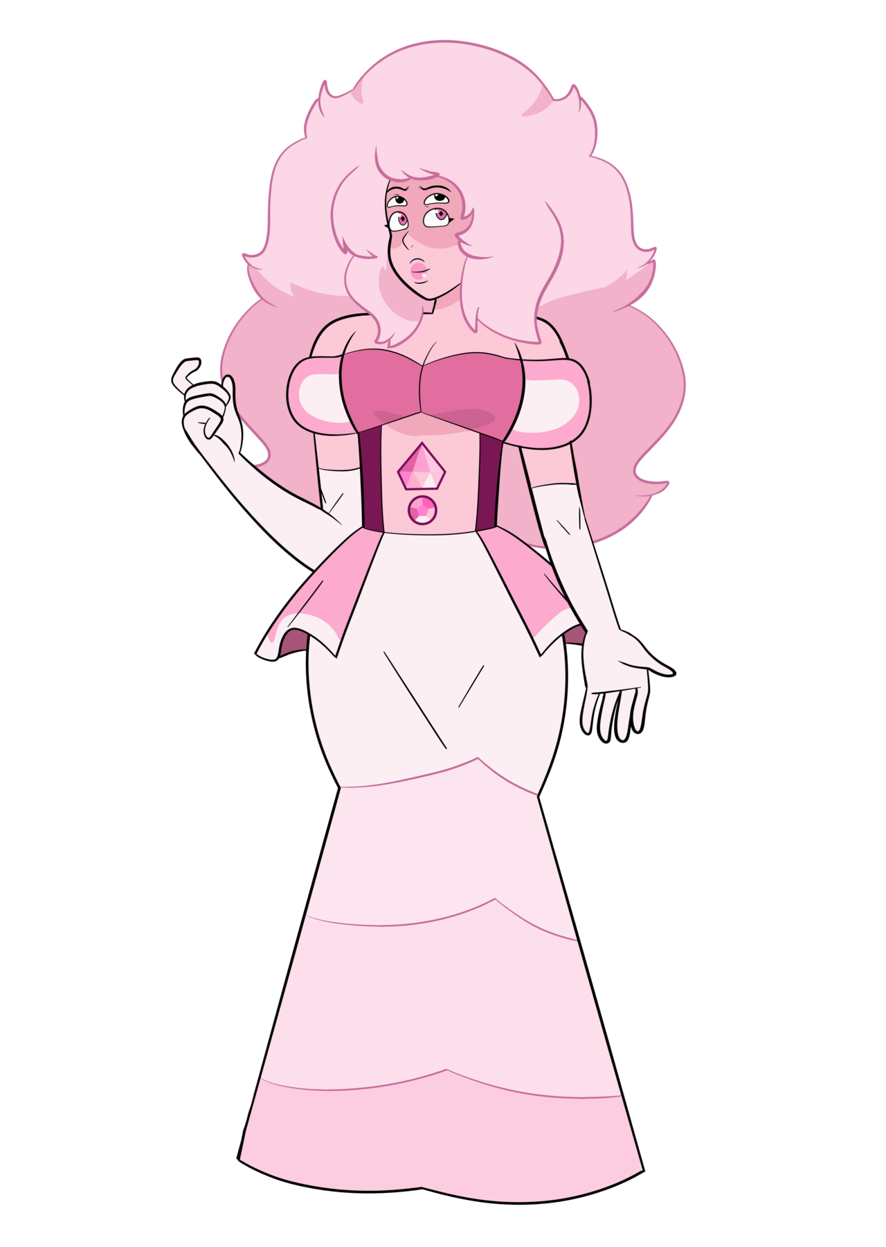 Pink Moissanite Pink Diamond + Rose Quartz