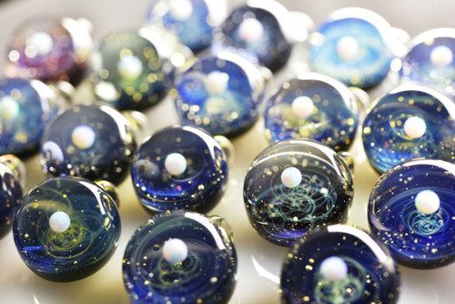 mayahan - Space Glass by Satoshi Tomizu -  Galaxy Pendants Made...