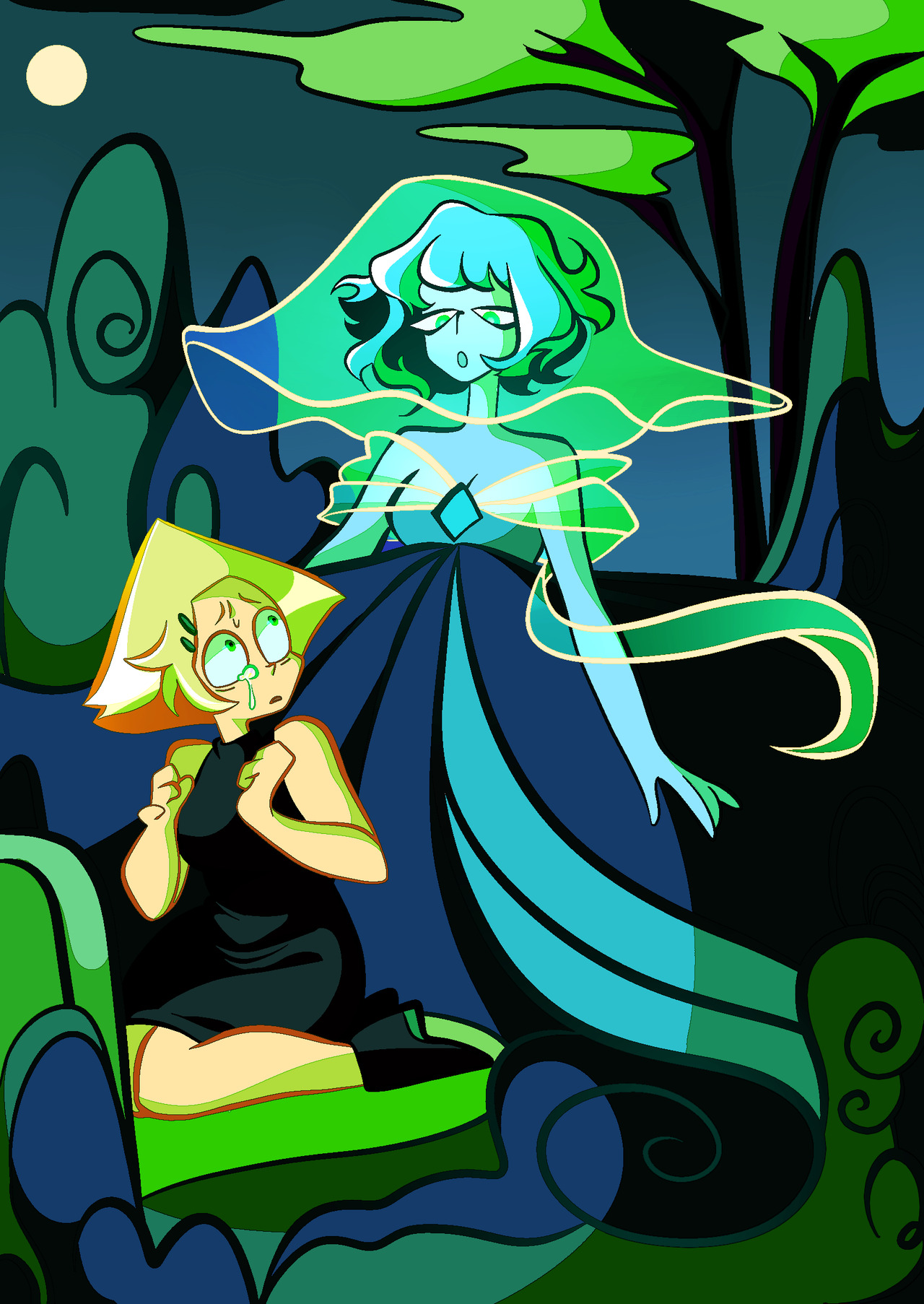late again but!! for @lapidot-week day 3; no demons or angels, have a banshee lapis