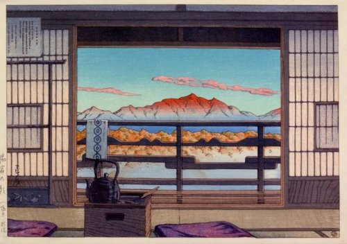 sakurabreeze - 川瀬巴水　HASUI Morning at Shiobara Onsen  1946