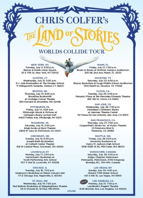 chriscolfernews - @chriscolfer Here’s my completed #TLOS6tour...