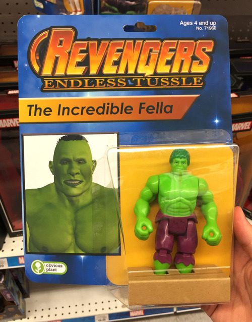 obviousplant:I made some bootleg Avengers toys! Limited edition....