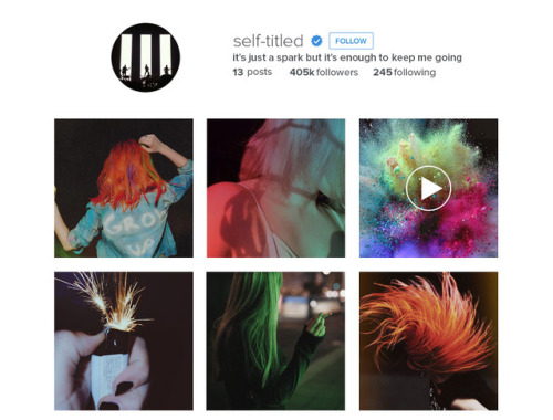 feeljngsorry - paramore albums as instagram accounts (½)