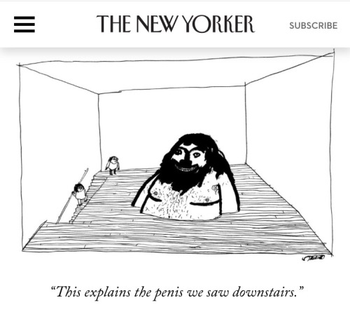 suckmydicknewyorker:Kudos to the New Yorker on publishing a...