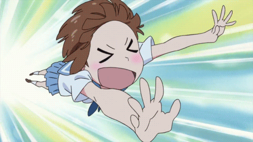 Image result for anime jump hug gif