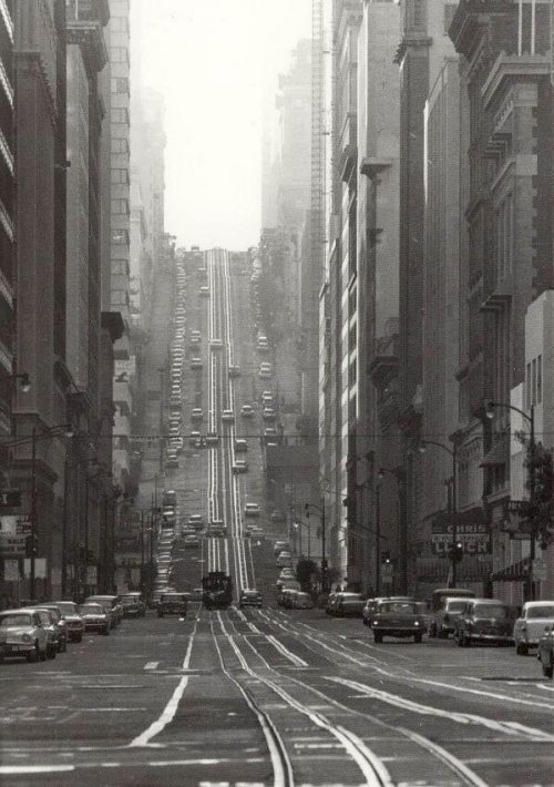 historicaltimes:California Street, San Francisco. 1964. via...