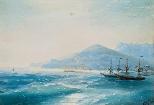 ghostlywriterr - Ivan Aivazovsky“Ships Near the Coast”(1886)  