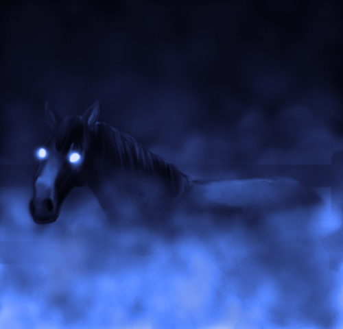 ink-the-artist:A strange horse appeared at the ranch last night,...