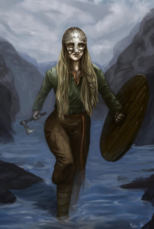 maenadscraft - My last painting, the Shieldmaiden 