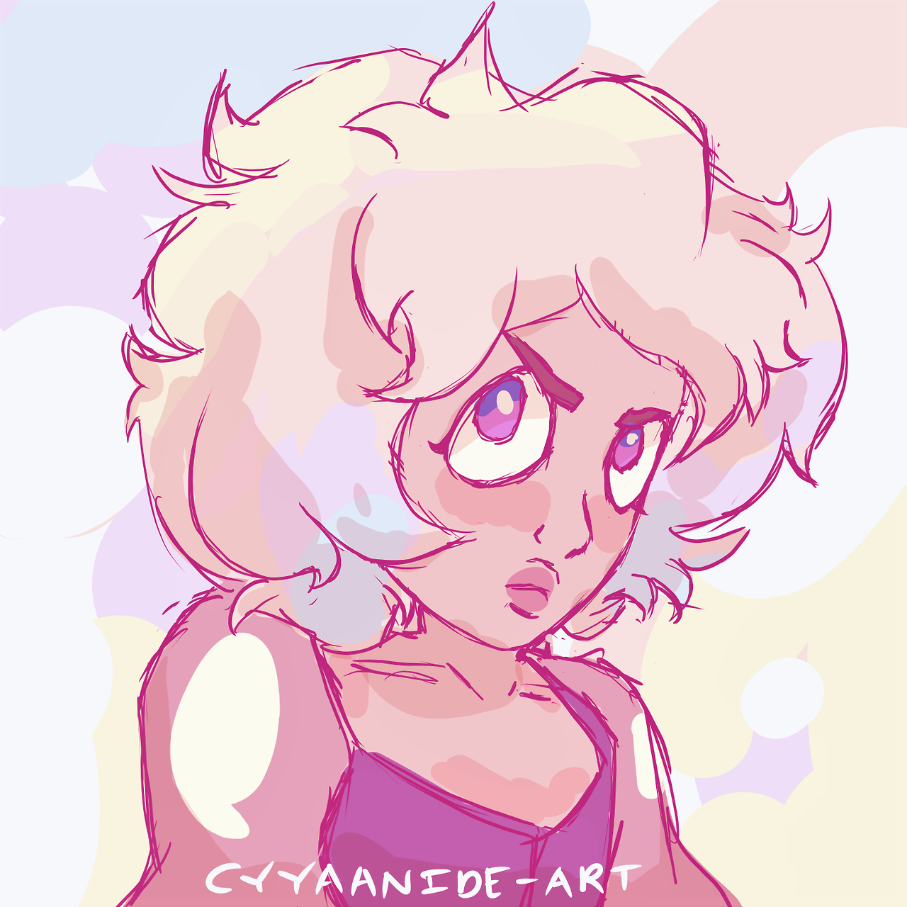 it’s a pastel pink diamond bc i think she can be gentle (on the inside at least)