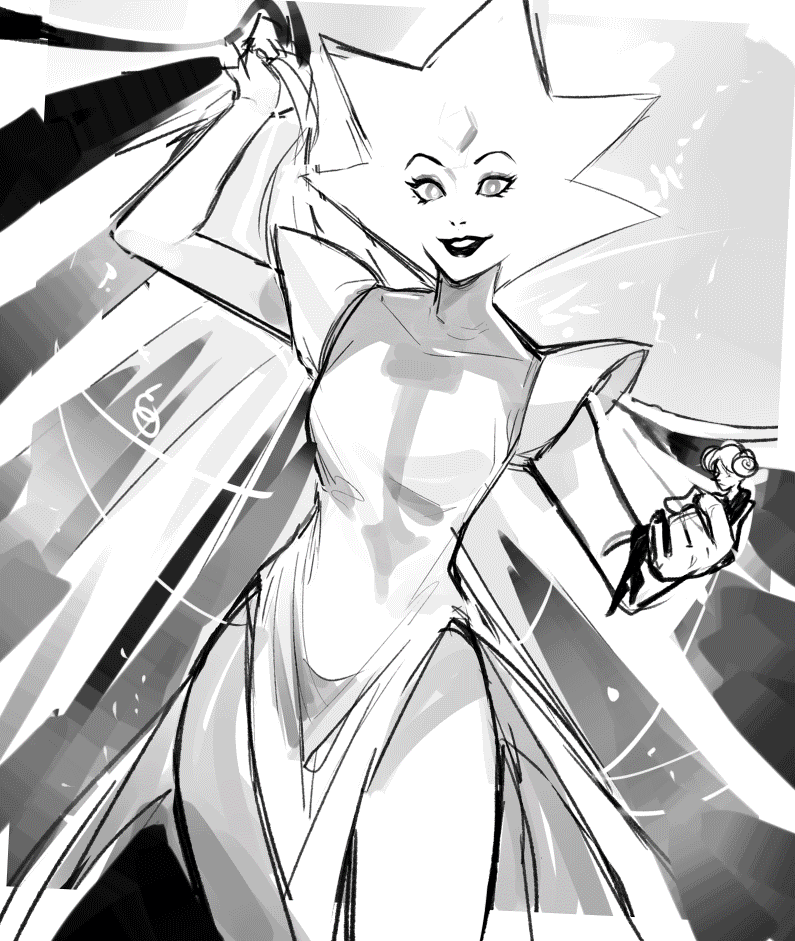 White Diamond finally! She was a bit harder to draft but still fun to color! One more Diamond to go and I can finish my set 😩😩 YOUTUBE / TWITTER / INSTAGRAM