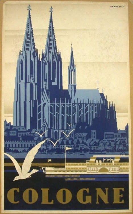 willkommen-in-germany - Vintage poster Kölner Dom — Cologne...
