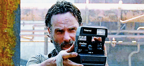 Image result for rick polaroid the walking dead gif