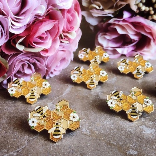 sosuperawesome - Honeycomb Enamel Pin, by Lilly Baik on EtsySee...