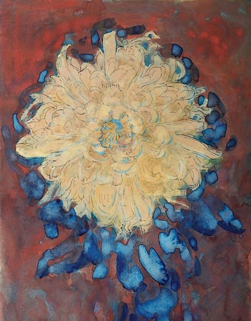 elpasha-71 - Chrysanthemum 1908-1909 by Piet Mondrian