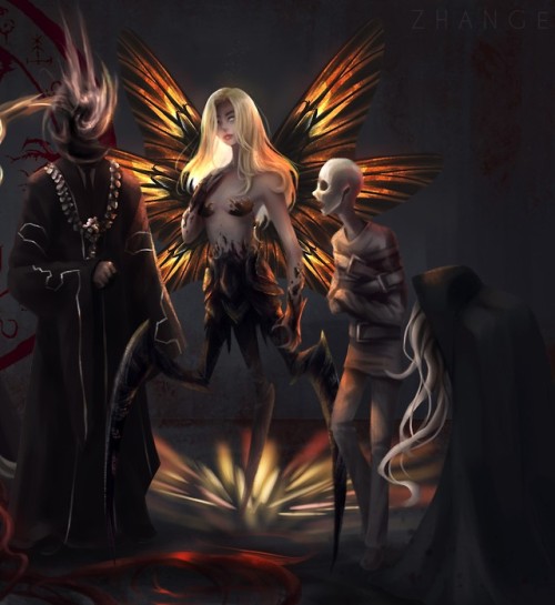 The Karcists of the Sarkic Cults!Left to right - Viekudh, Varis,...