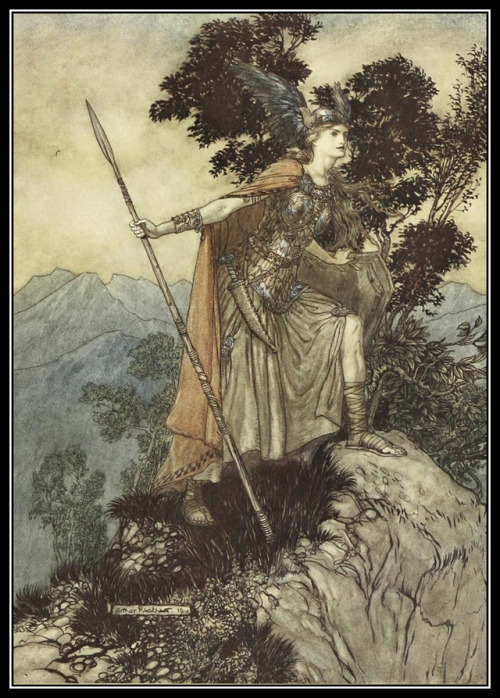 Arthur Rackham - Brunehilde (1910)