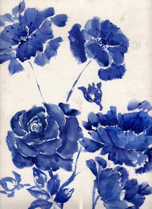 havekat - Midnight Shadow GardenWatercolor On Cotton Paper2018,...