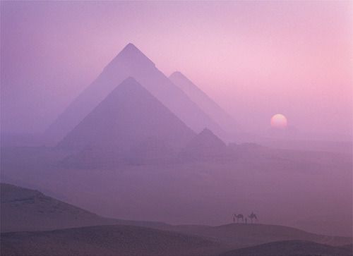 grandegyptianmuseum - Sunrise over the Pyramids, Giza by Brian...