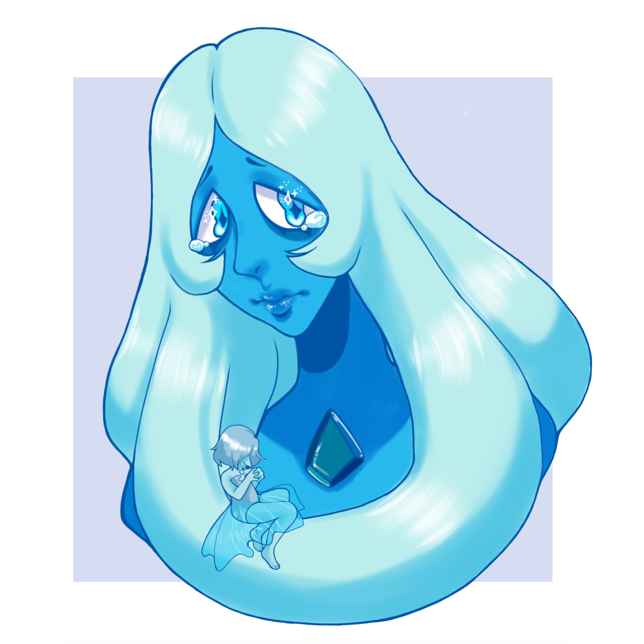 💎 blue diamond and her pearl💎