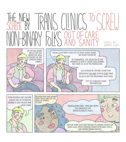 kimmo-lust - Please shere!!! The trans clinics of Finland have...