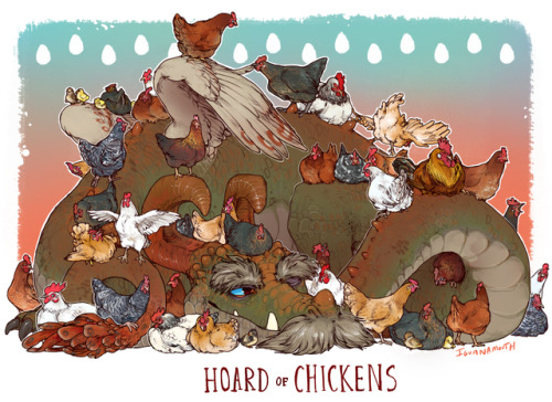 iguanamouth:an UNUSUAL HOARD of chickens for…………………