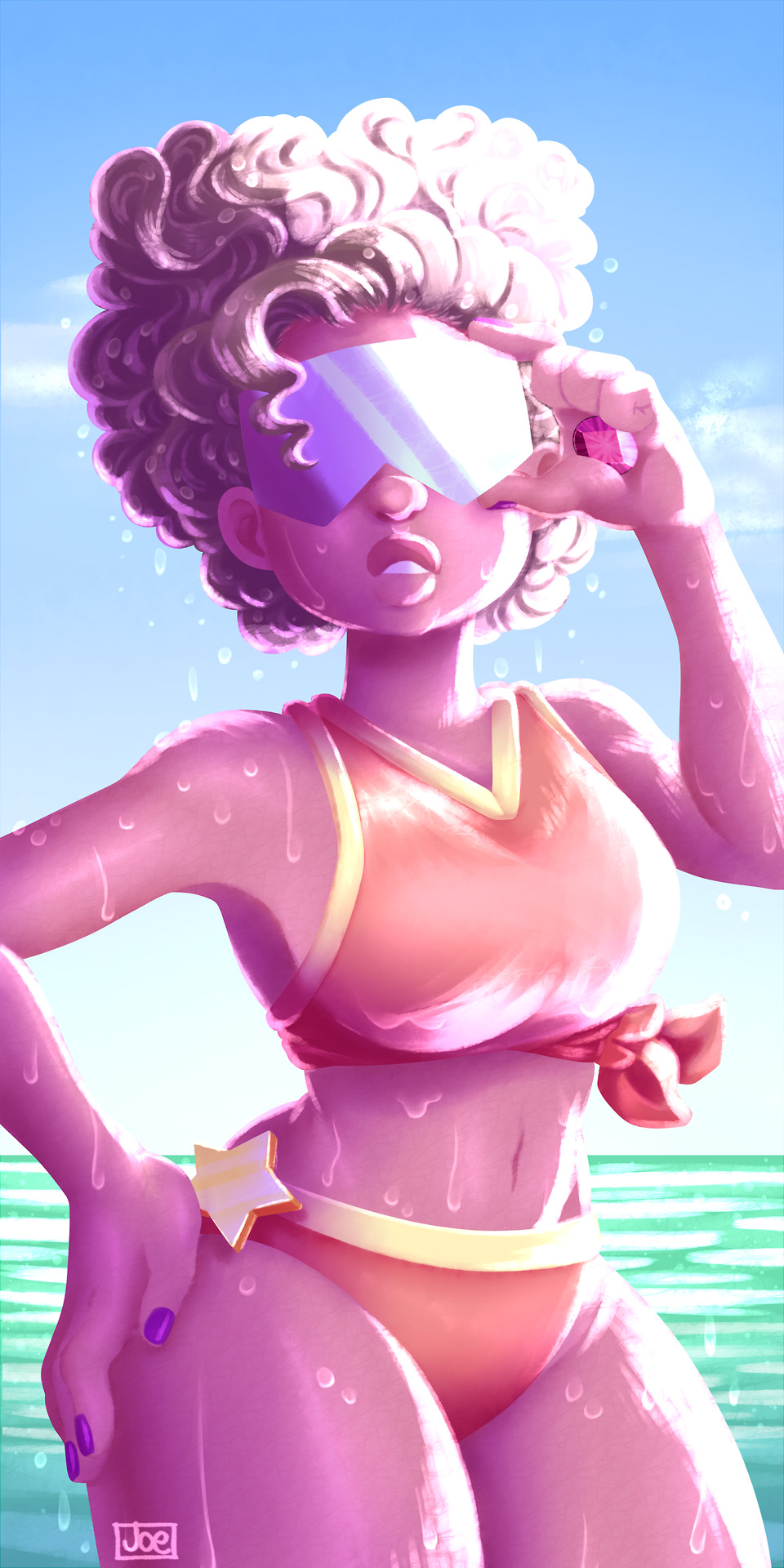 I needed an excuse to practice illumination and water on a body. And Garnet was a perfect option! ^^