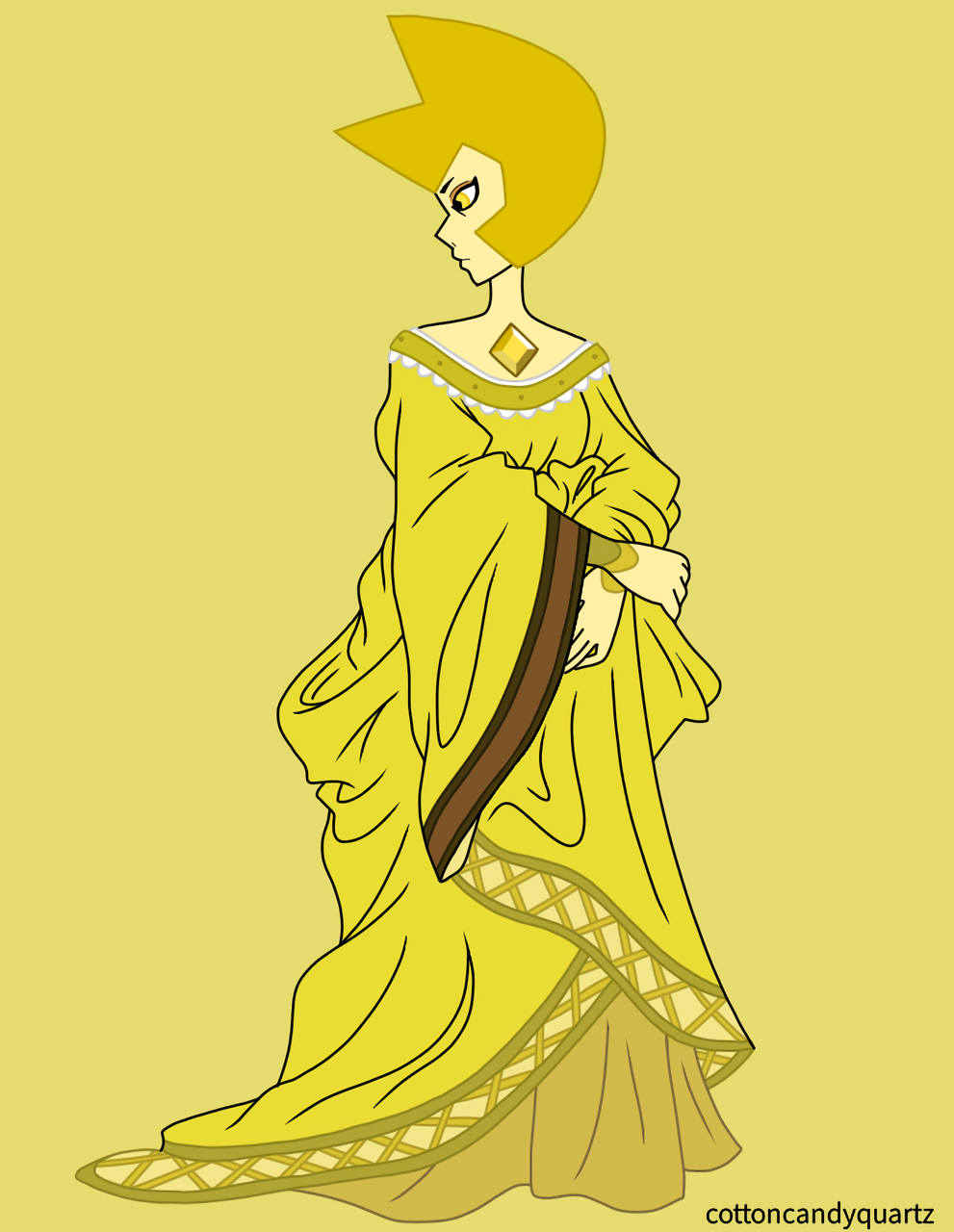 Again, the tables have turned. The game? SWITCHED! A redraw of an older Yellow I did like a year ago but never liked how it came out, this time I’m much more happier with it. She be a noblewoman from...