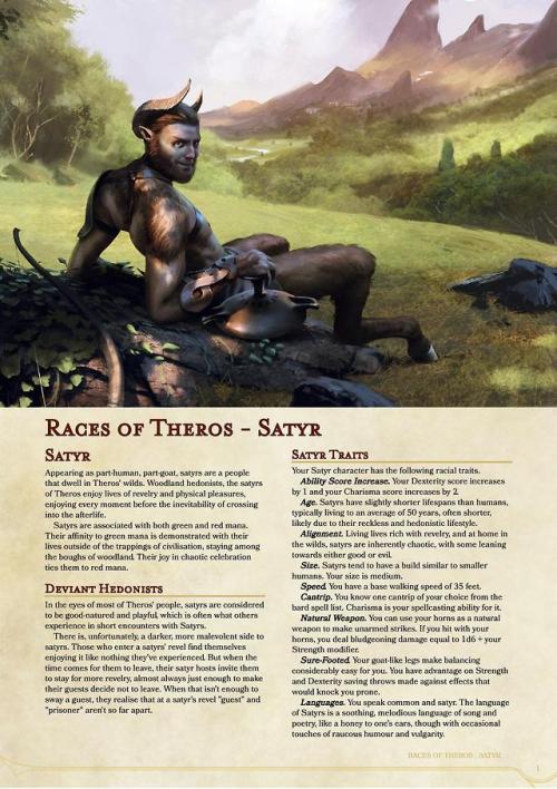 kor-artificer - Races of Theros - Satyr and Gorgon (Download)...