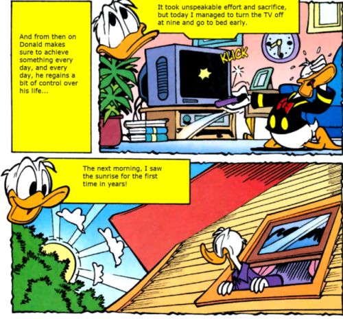 land-of-birds-and-comics:Donald Duck Goes To Group Therapy For...