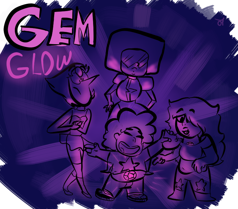 I made a classic title card thingy for the SU episode “Gem Glow”