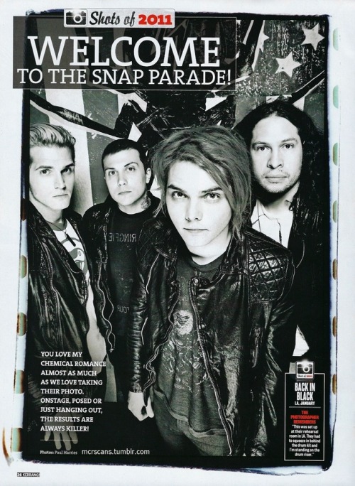 mcrscans:My Chemical Romance for Kerrang! January 7, 2012,...