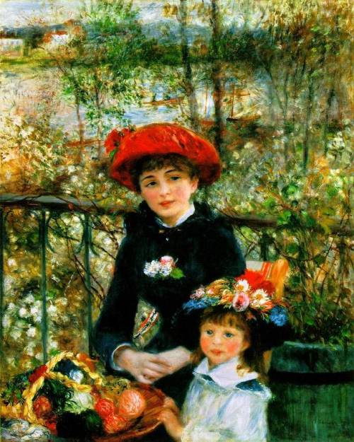 impressionism-art-blog - On the terrace, 1881, Pierre-Auguste...
