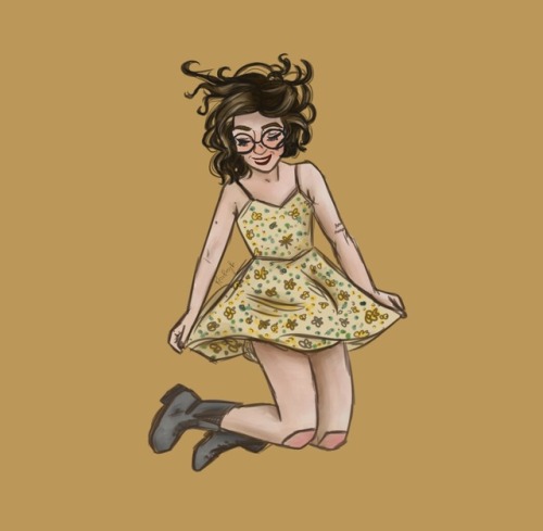 peaceflagharry - lil painting of dodie 