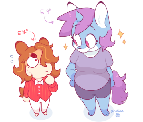 nebbee - tammy is super frickin tall compared to me?!?art by me...