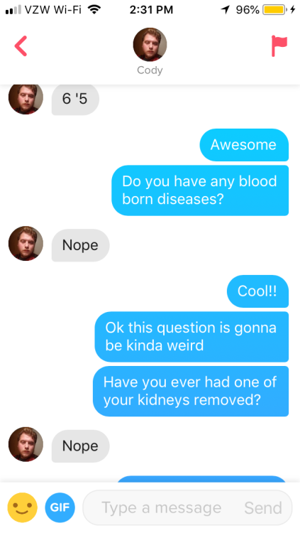 gaygothur - gaygothur - I’m having one of the best tinder convos...
