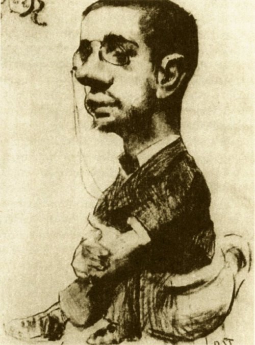 artist-lautrec - Self Portrait, 1882, Henri de Toulouse-Lautrec