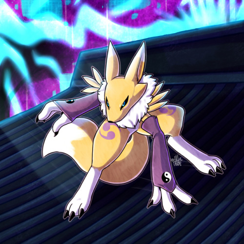 thepipefox - a quick renamon based off of a scene from hacker’s...