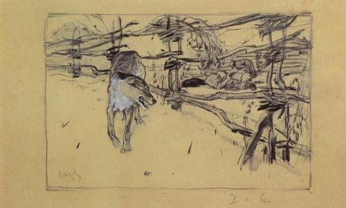 artist-serov:The Wolf and the Shepherds, 1898, Valentin Serov