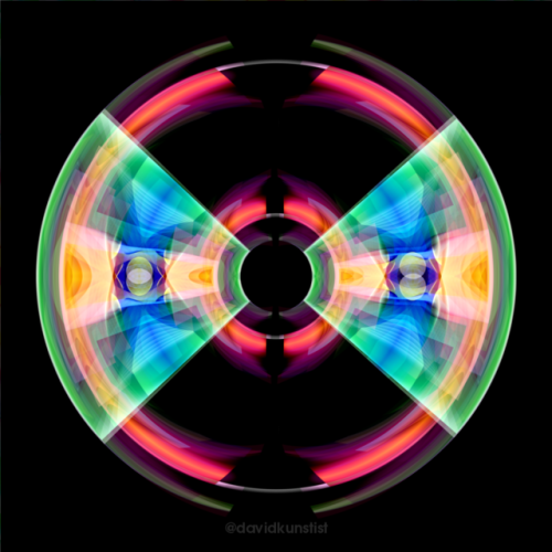 The “NEON WHEEL“Vector Graphics Transformation Artworks by David...
