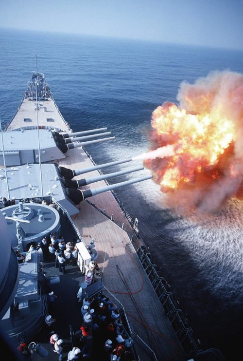 sailnavy - The Wisconsin’s last firing of her vessel’s guns...