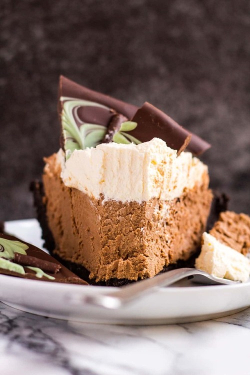 hoardingrecipes - No-Bake Mint Chocolate Cream Pie