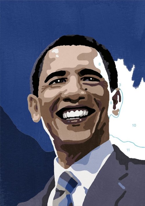 davidcowlesillustrations - Born today - Barack Obama