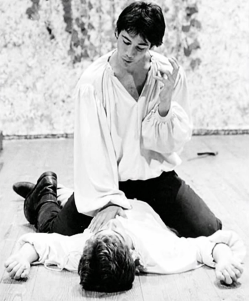 pajamasecrets:Keanu Reeves as Mercutio in an 80′s production of...