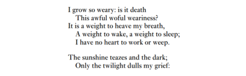barcarole - Christina Rossetti,A Yawn (from Poems and Prose).
