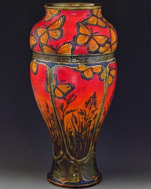 calmwaterdesigns - One of the first of the bazillion monarch vases...