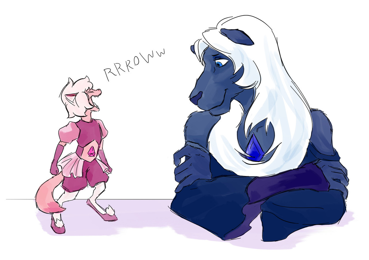 Anthro dump: Diamonds edition The reason Pink’s size is inconsistent is because I don’t know her exact canon size except that she was smaller than the other Diamonds, so I took some liberties with it.