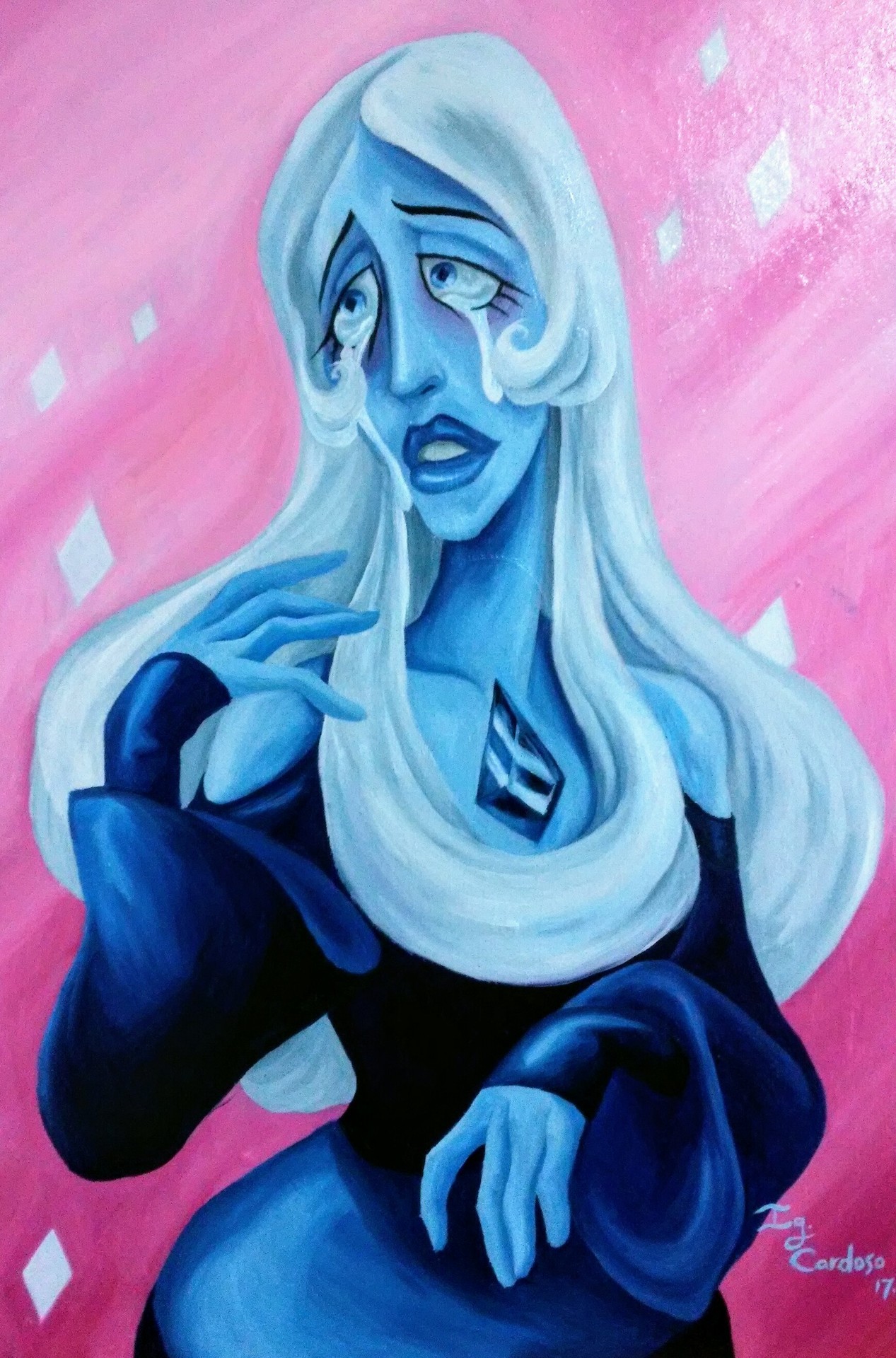Blue Diamond. Oil Painting, 2017.
