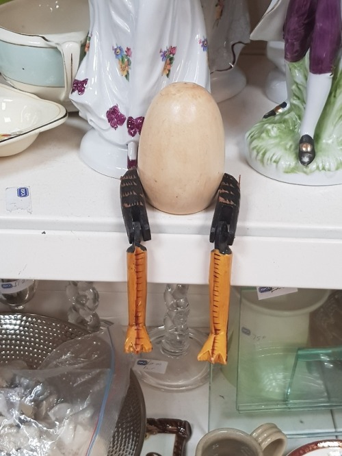 theeggshavelegs - shiftythrifting - An egg with legs and… just...