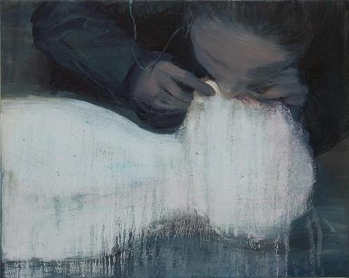 darksilenceinsuburbia - Xie Lei. Blow, 2011. Oil on canvas, 44.1...